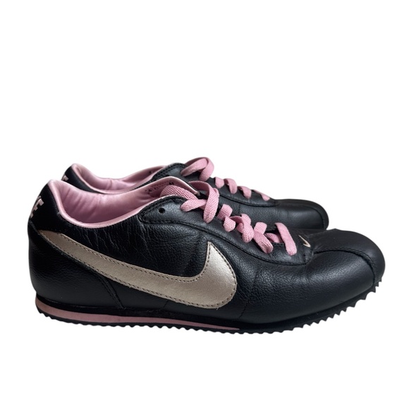 Nike Classic Cortez‎ Leather Black Pink Gold Size 7 GREAT CONDITION!!! Rare - Picture 1 of 9